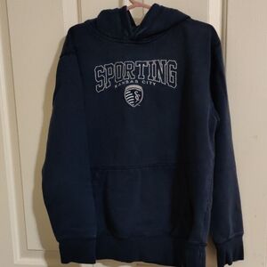 Antigua Sporting Kansas City Navy Hoodie